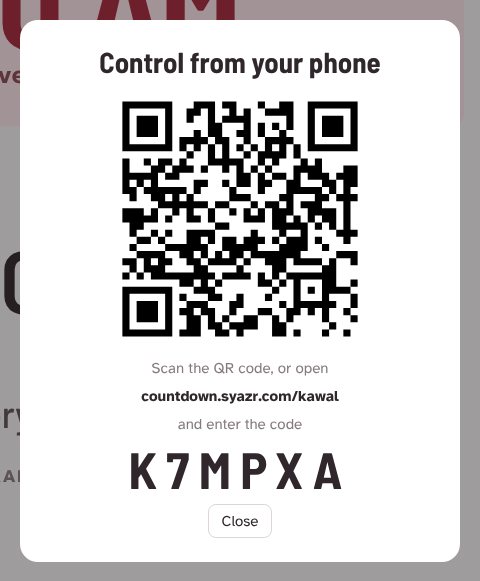 QR code and room code K7MPXA