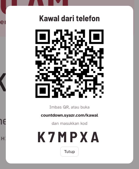 Kod QR dan kod bilik K7MPXA